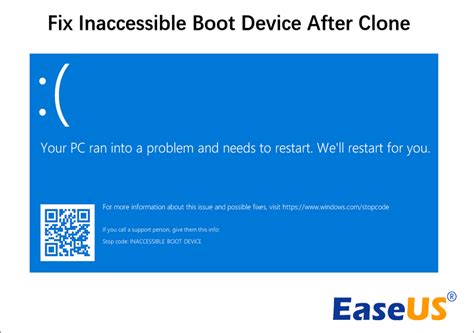 inaccessible boot device after clone external hdd|clonezilla no boot device found.